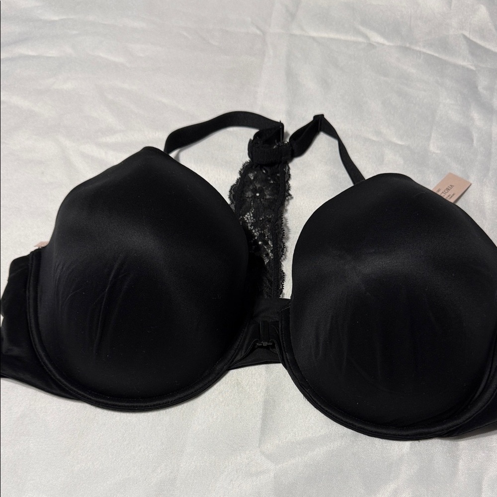 Victoria's Secret Black Satin and Lace Bra